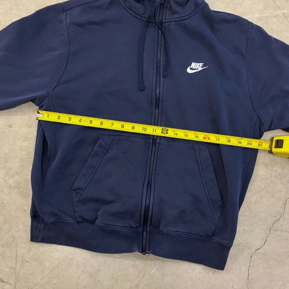 Nike Mens Sportswear Full Zip Hoodie Navy Blue Fleece Futura Logo Size M